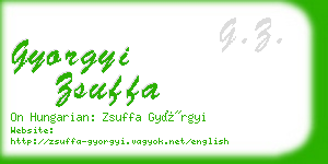 gyorgyi zsuffa business card